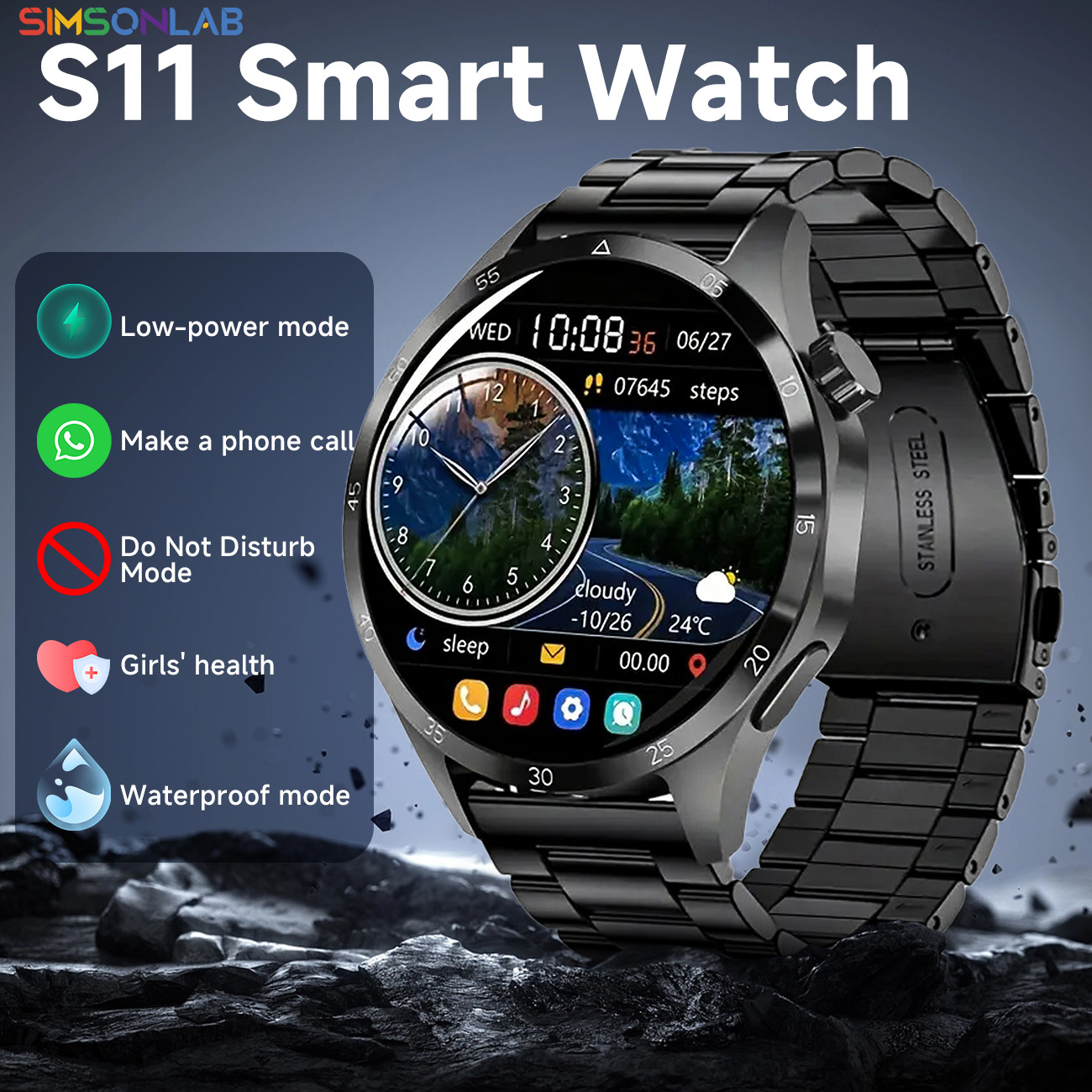Musical Instrument Japanese - New Smartwatch Android IOS 1.52'' Wristwatch