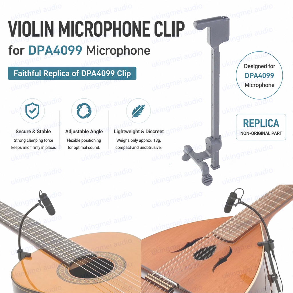 Mandolin A Style - Universal Adjustable Microphone Clip Mount for