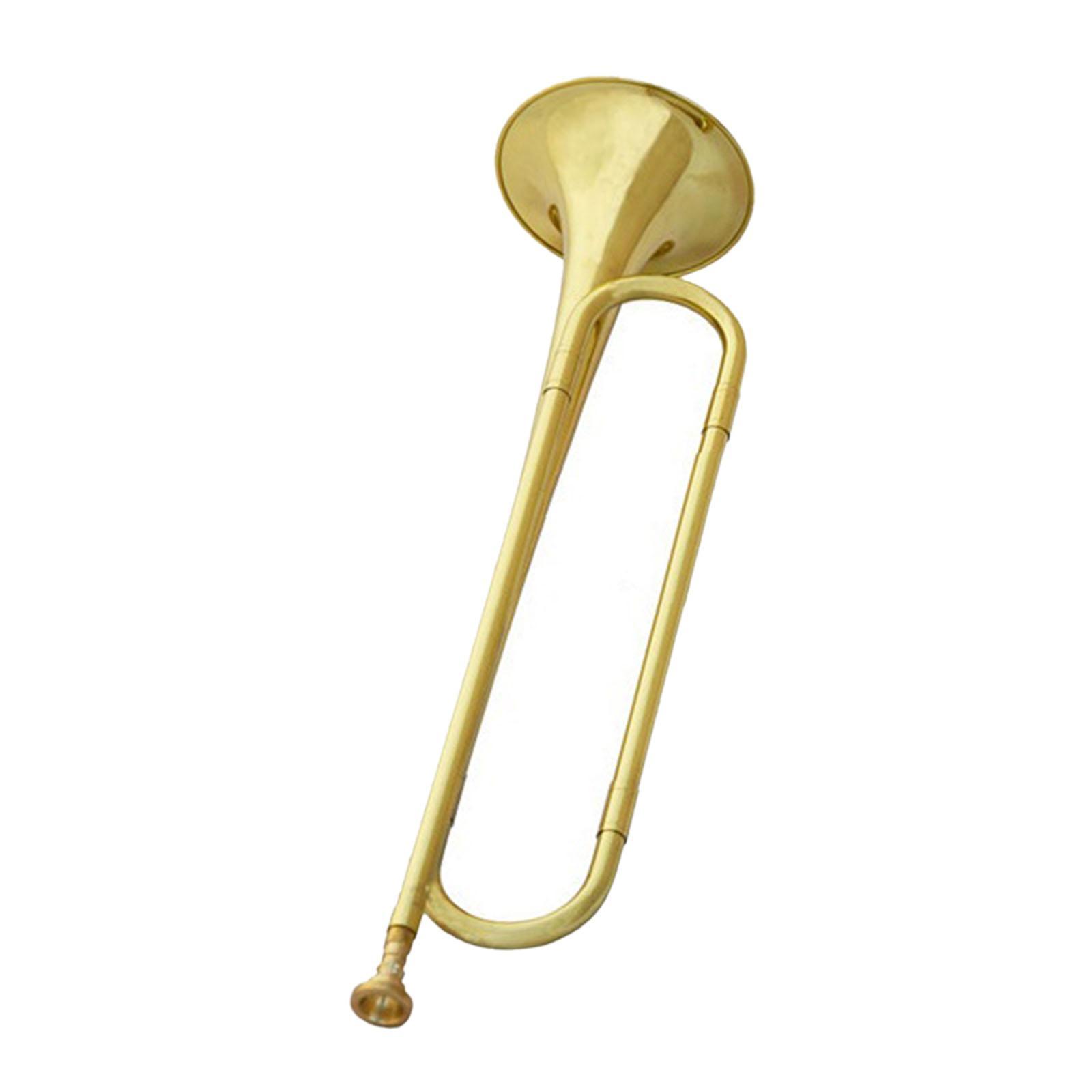 Musical Instrument Bugle - Gold Brass Cavalry Trumpet Emergency Bugle