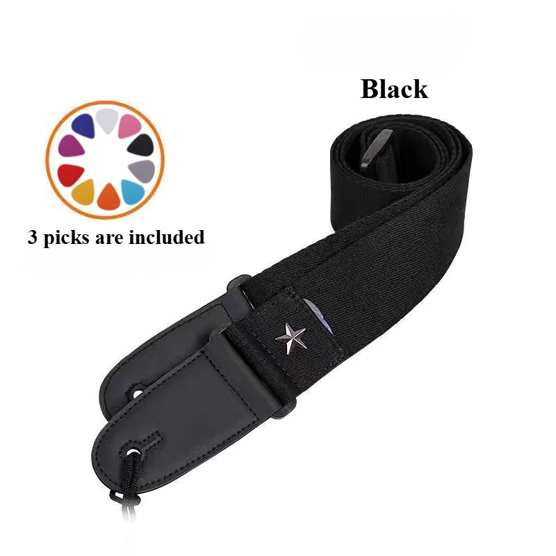 Musical Instruments Easy - Embroidered Cross Guitar Strap - Adjustable