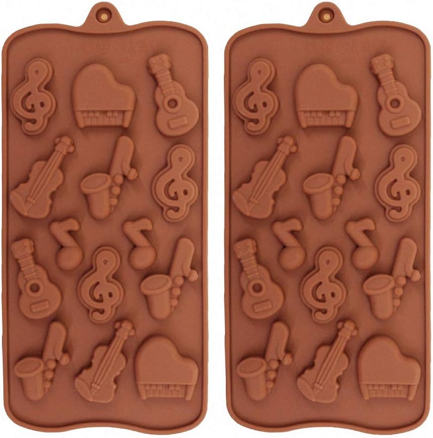 Musical Instrument Images - 2 Pcs Musical Instrument Silicone Chocolate