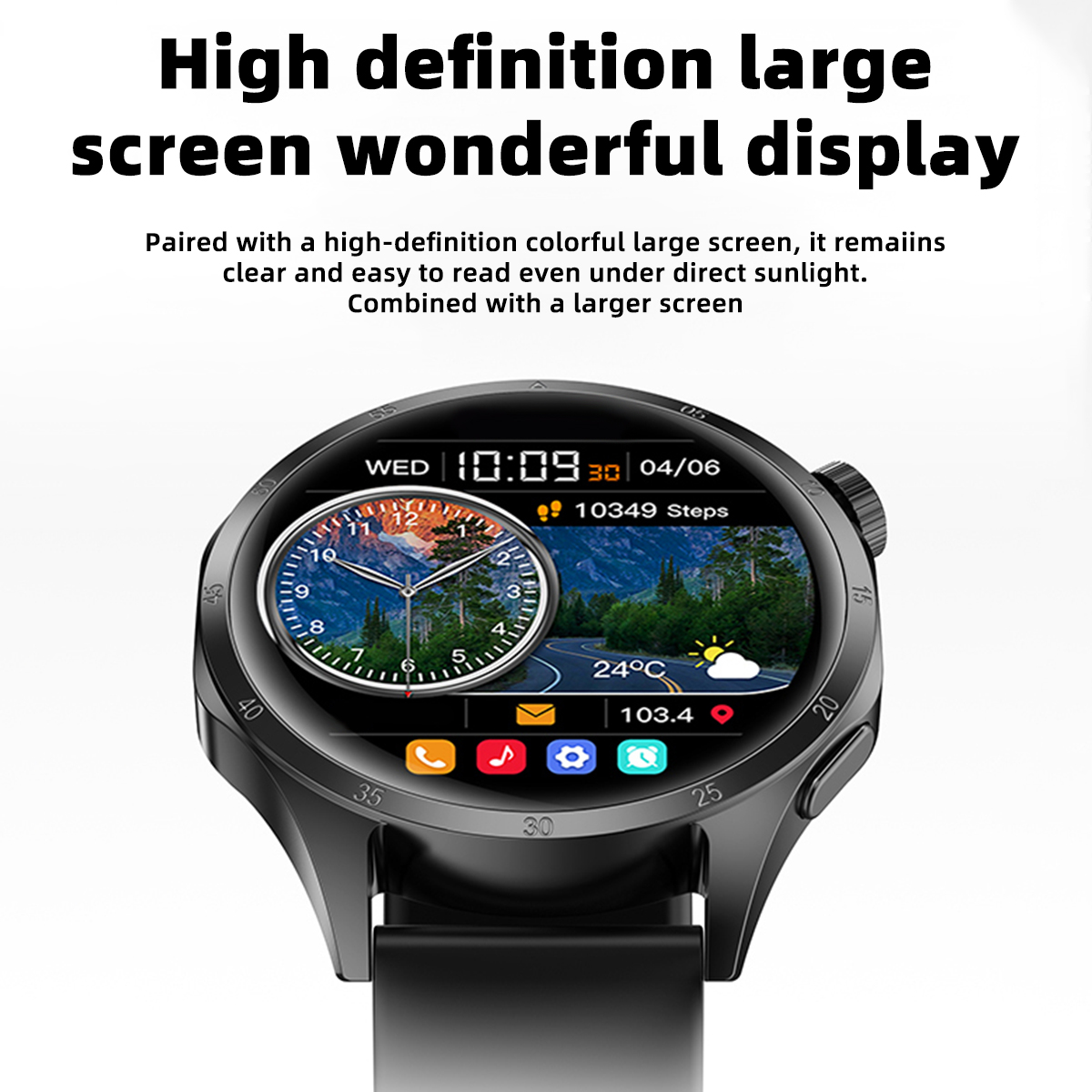 New Smartwatch Android IOS 1.5 - Musical Instrument Japanese ulasan dan harga
