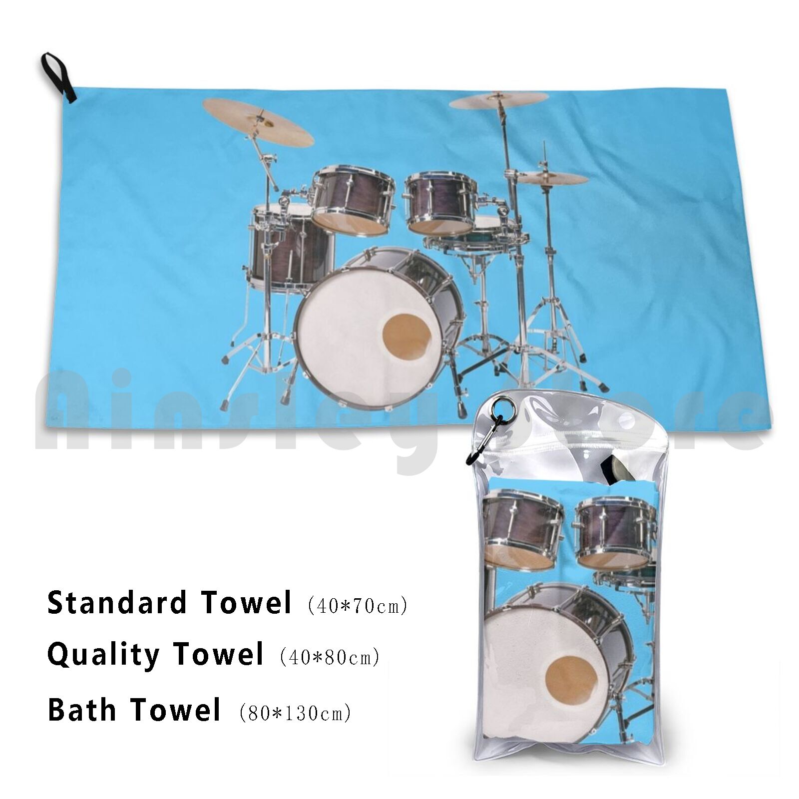 Drums Illustration Bath Towel  - Musical Instrument Images ulasan dan harga