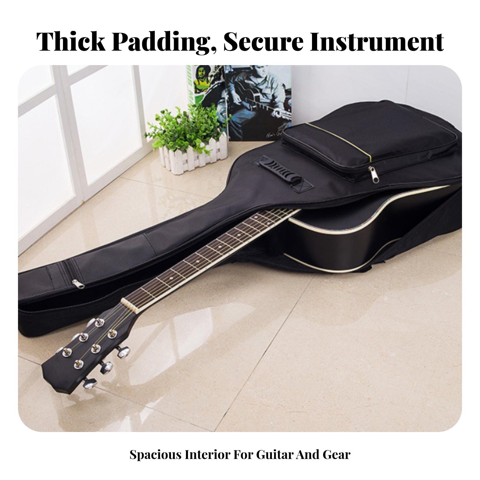 41 Inch Acoustic Guitar Bag Th - Musical Instrument Long ulasan dan harga