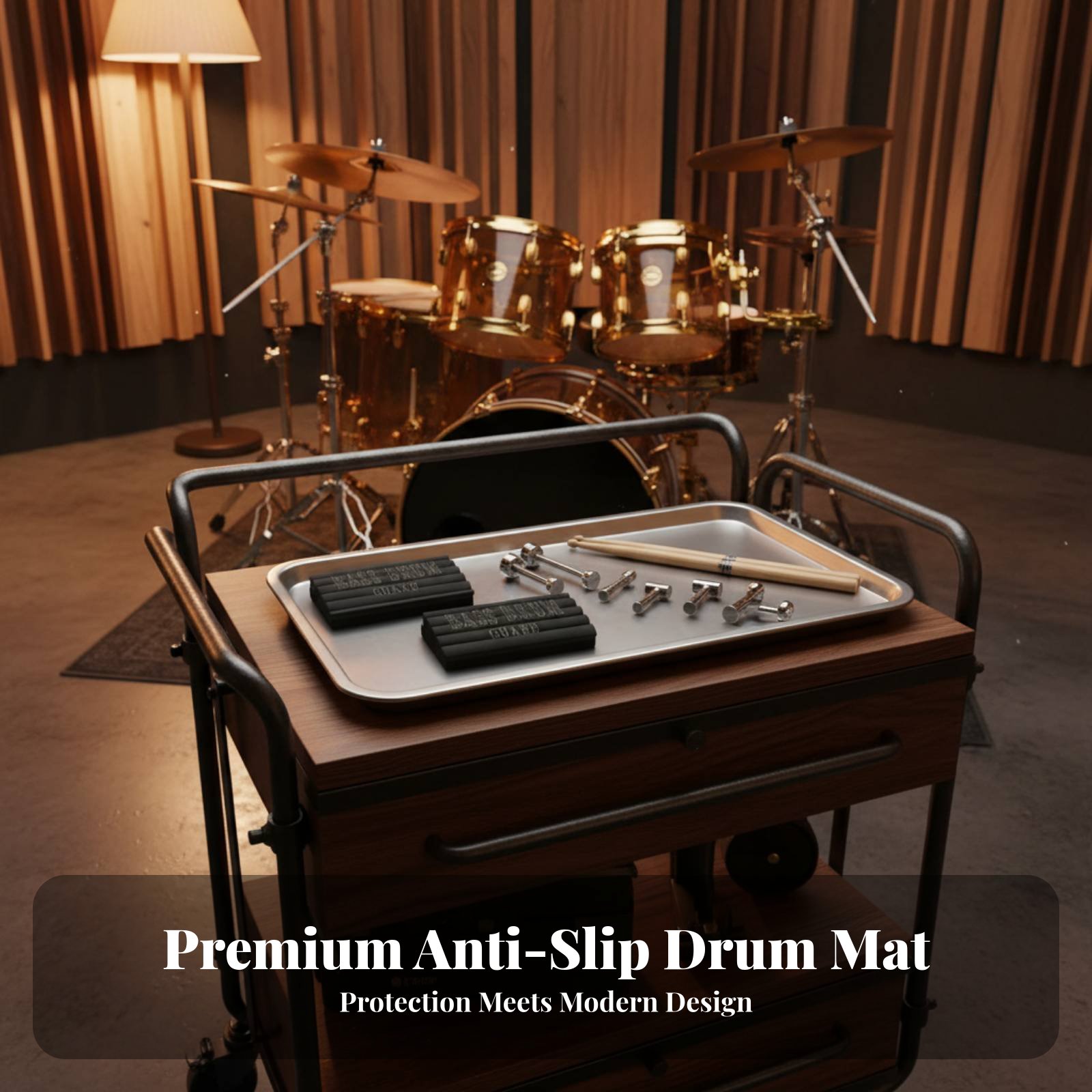 2 Pieces Drum Anti-Slip Pad Pr - Musical Instrument Long ulasan dan harga