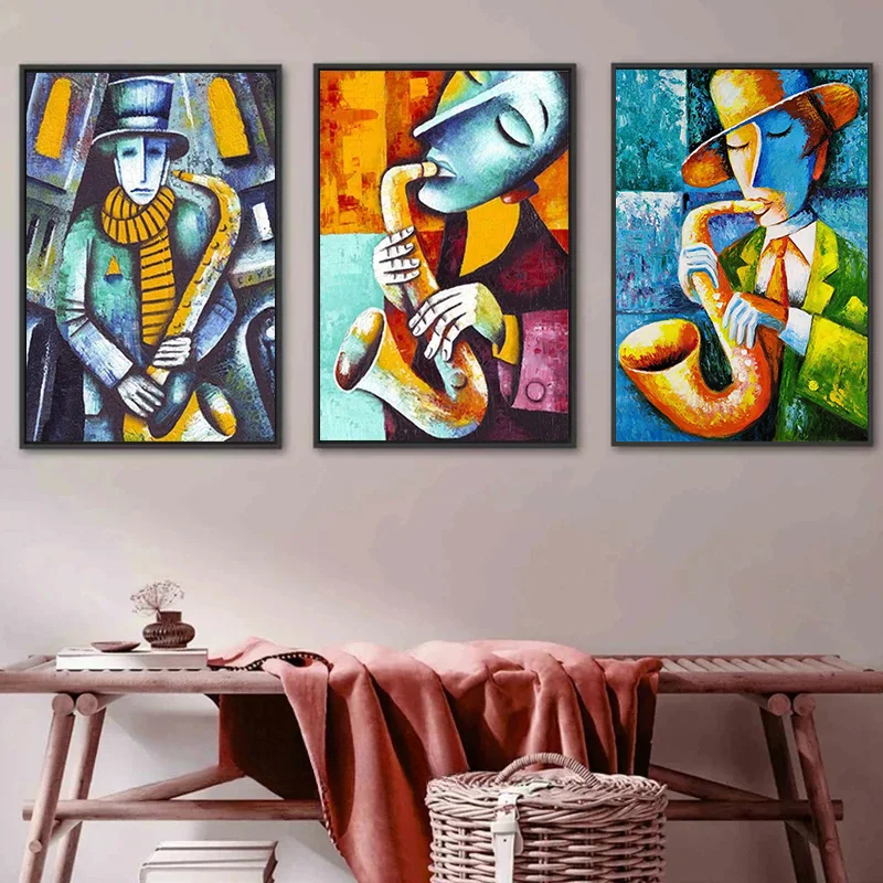 Abstract Picasso Artwork Man P - Musical Instrument Images ulasan dan harga