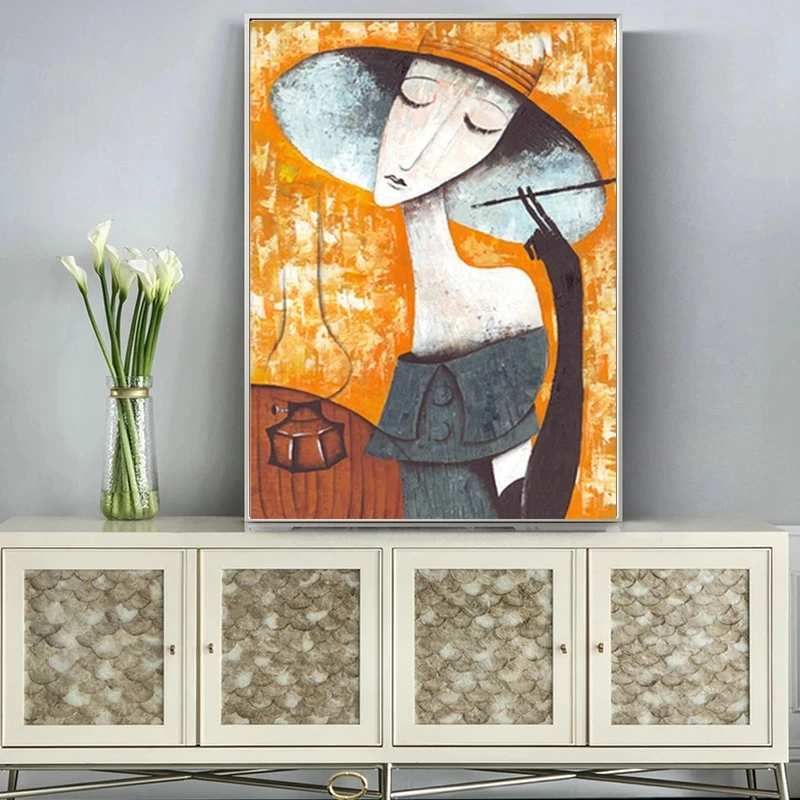 Abstract Picasso Artwork Man P - Musical Instrument Images ulasan dan harga