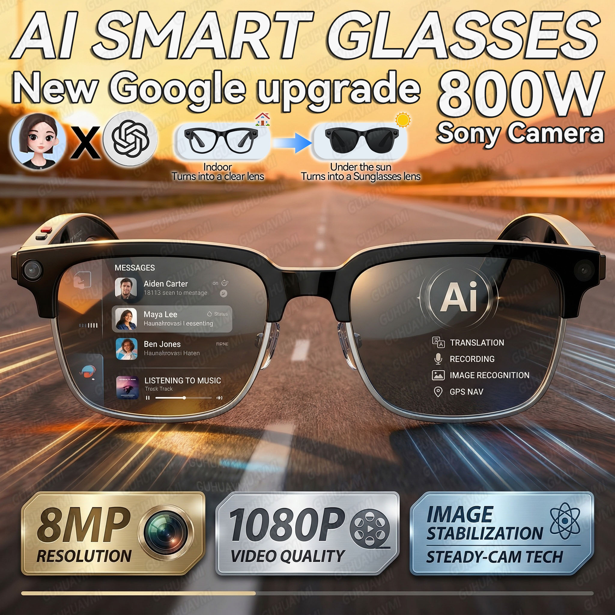 2026New AI Smart Glasses 120+L - Musical Instrument Japanese ulasan dan harga