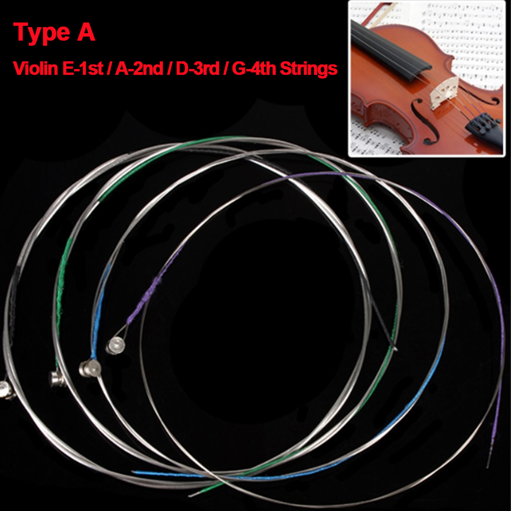 4pcs/set Violin Strings E-A-D- - Musical Instrument Veena ulasan dan harga