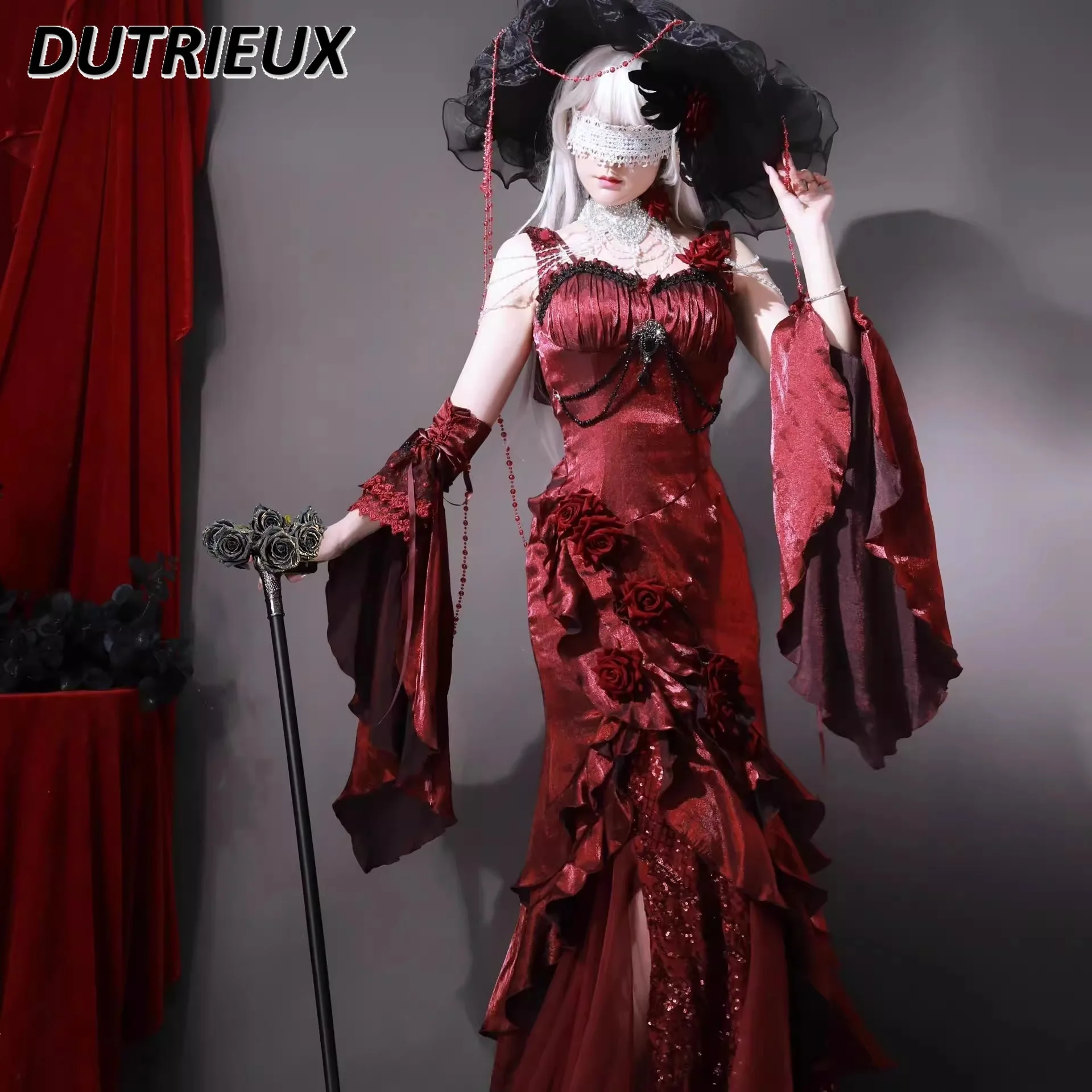 Red Rose Lolita Slimming Long  - Musical Instrument Japanese ulasan dan harga