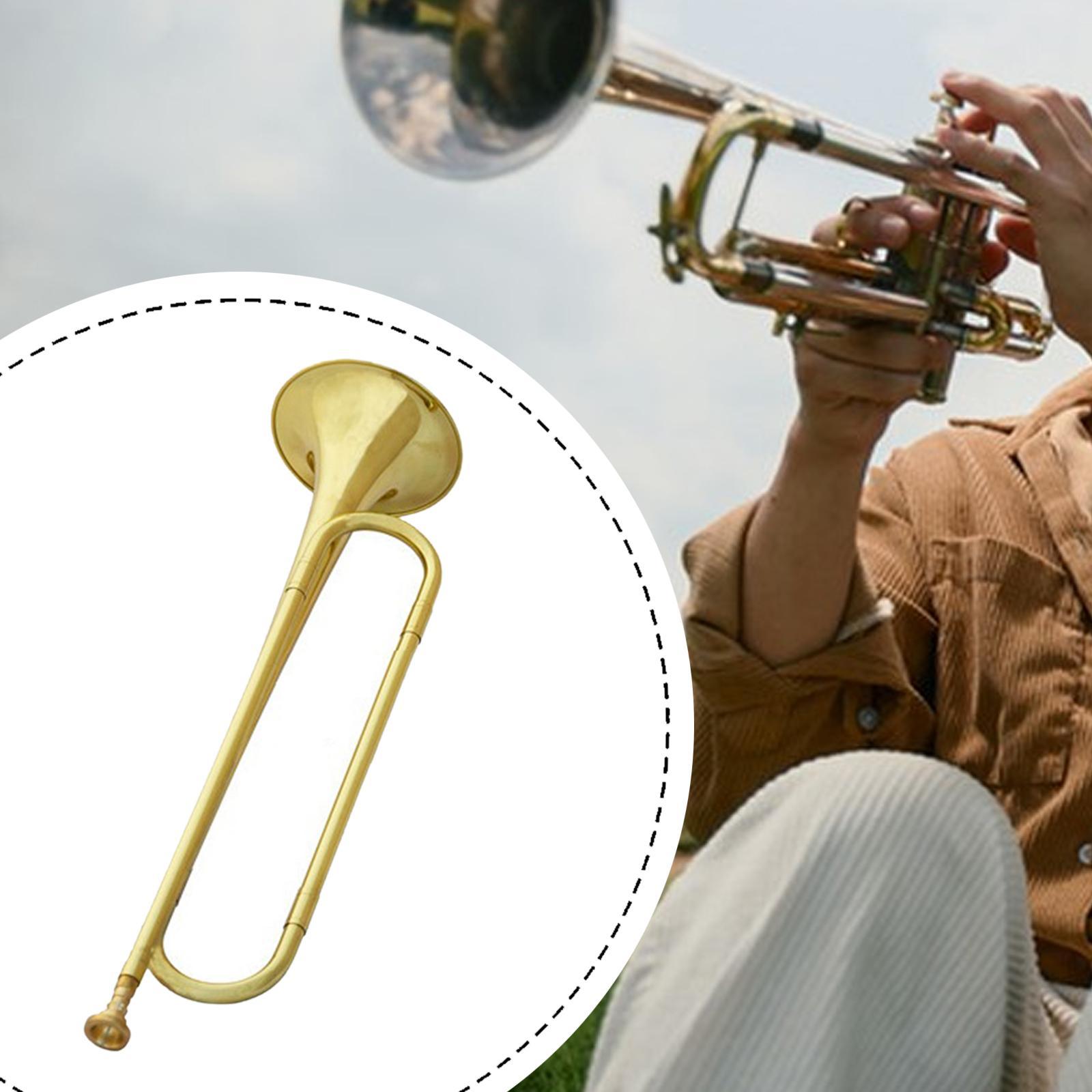 Gold Brass Cavalry Trumpet Eme - Musical Instrument Bugle ulasan dan harga