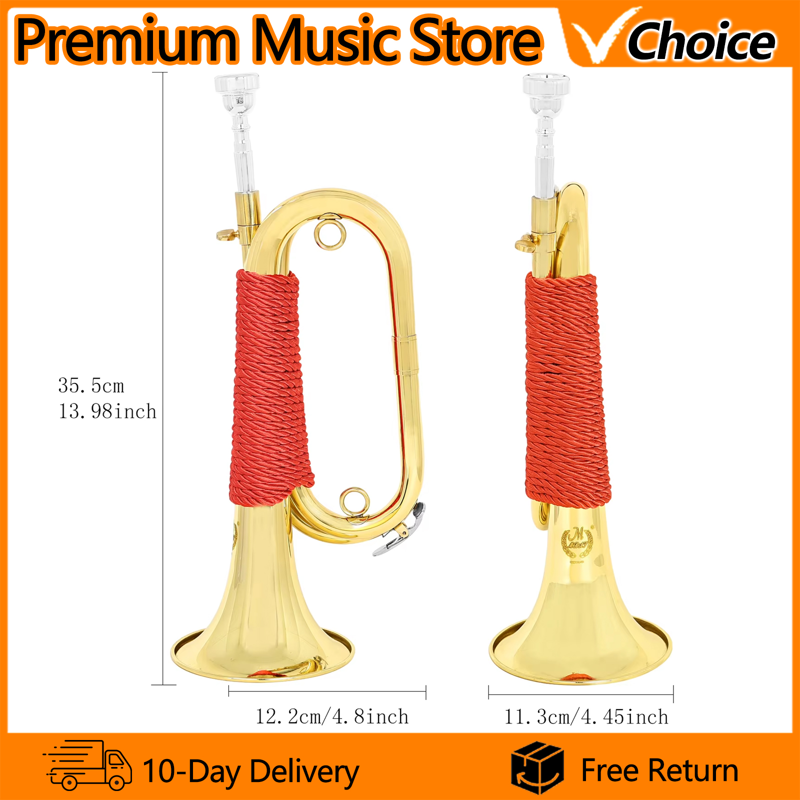 M MBAT Bugle Spanish Flugelhor - Musical Instrument Bugle ulasan dan harga