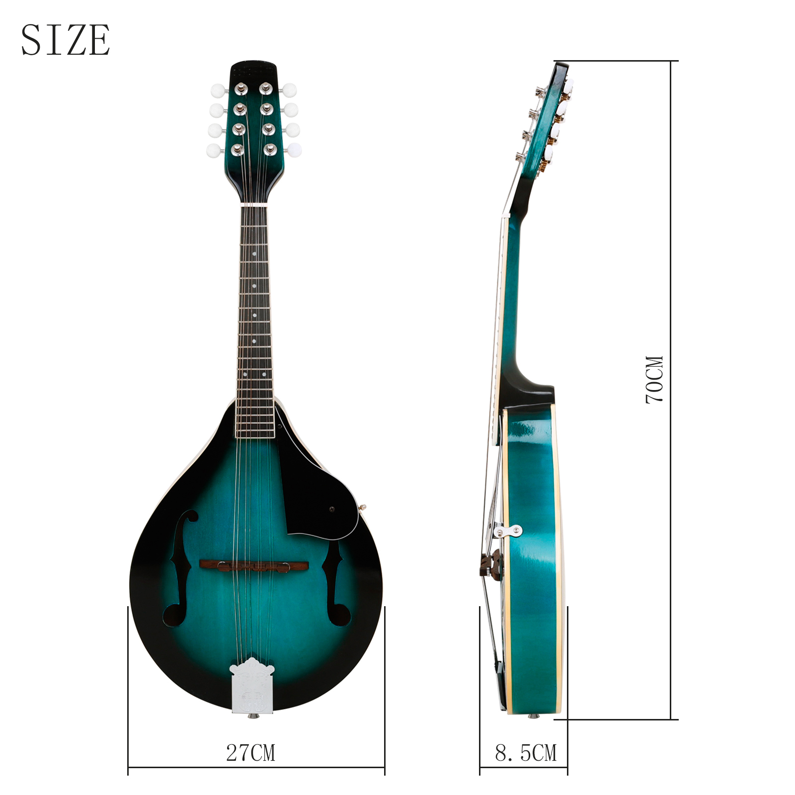 IRIN Acoustic Mandolin 8 Strin - Mandolin A Style ulasan dan harga