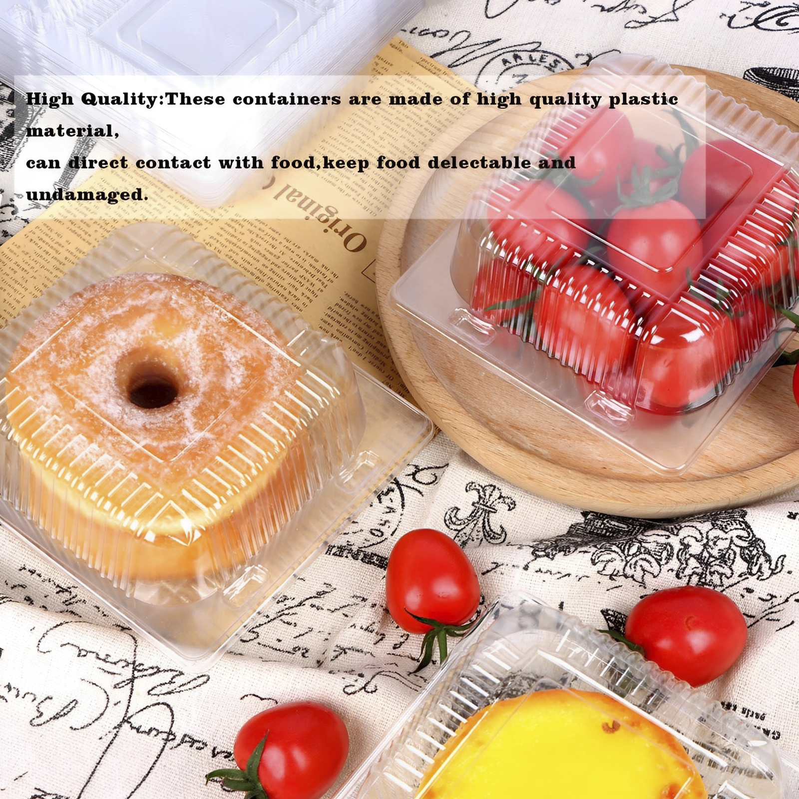 100Pcs Cake Slice Boxes Square - Musical Instrument Triangle ulasan dan harga