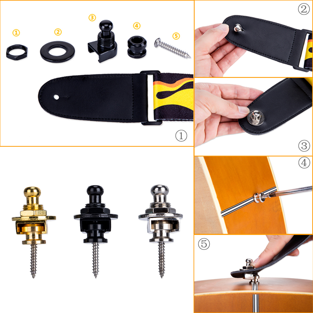 2pcs Bass Strap Buckle Stud El - Musical Instrument Ending In A ulasan dan harga