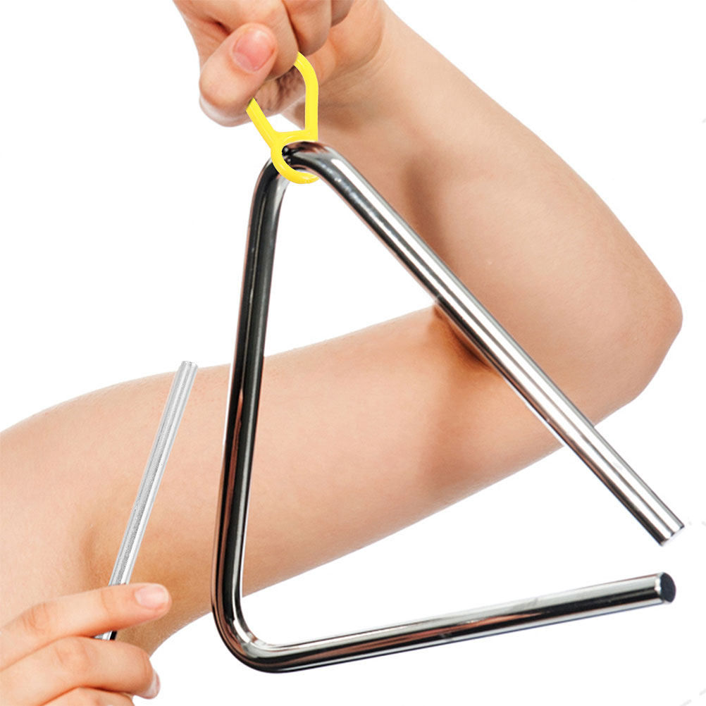 2Pcs Triangle Iron Percussion  - Musical Instrument Triangle ulasan dan harga