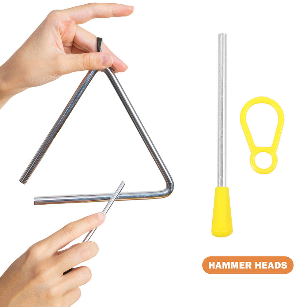 2Pcs Triangle Iron Percussion  - Musical Instrument Triangle ulasan dan harga