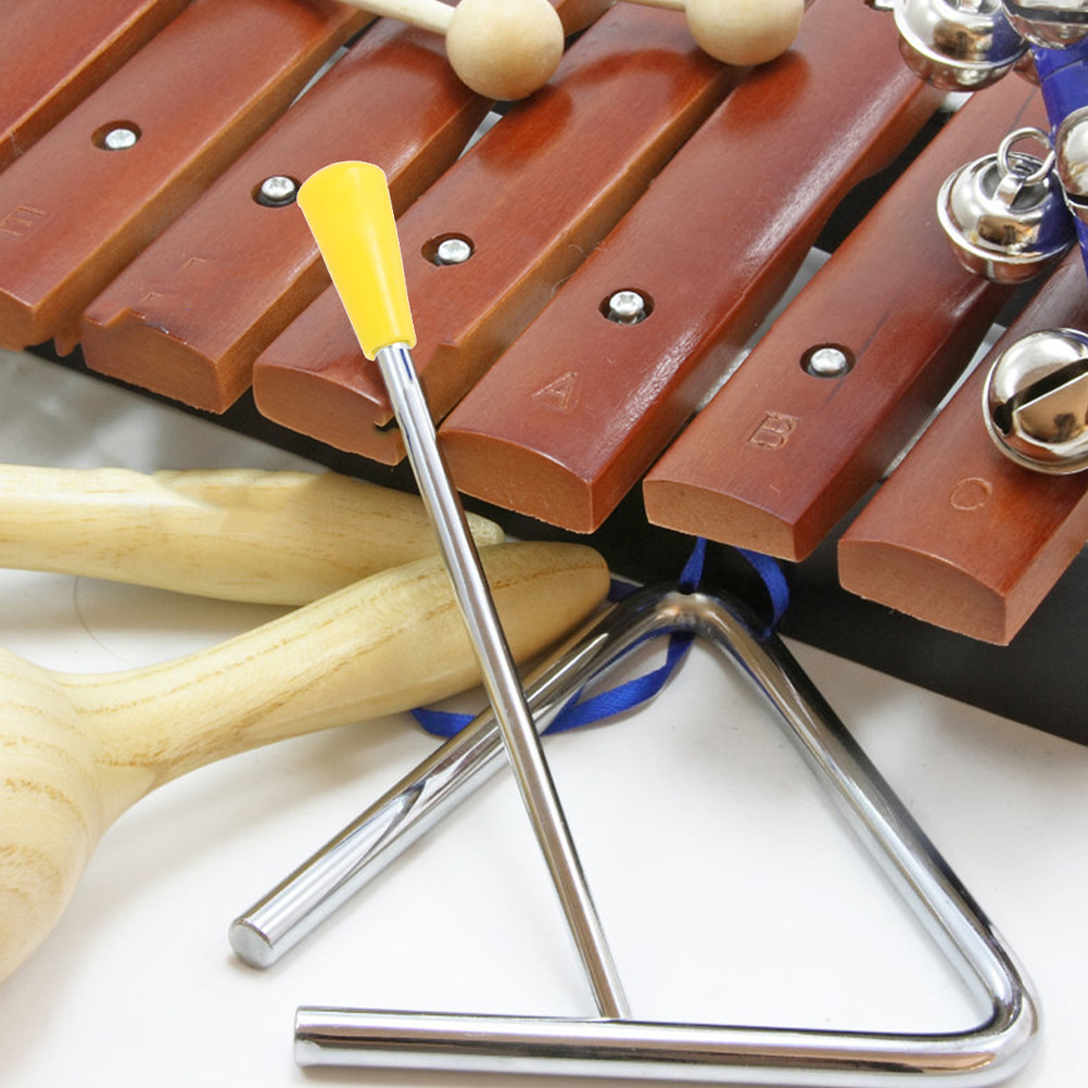 8Pcs Triangle Iron Sticks High - Musical Instrument Triangle ulasan dan harga