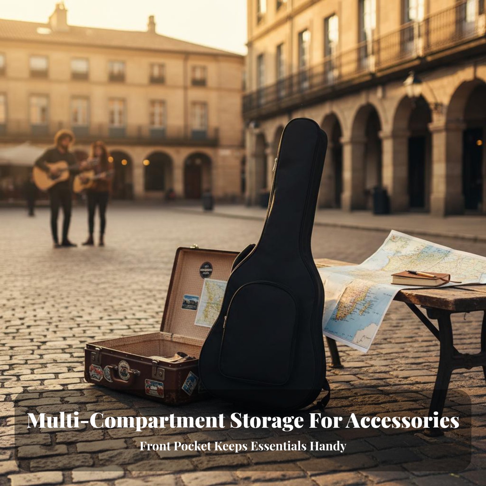 41 Inch Guitar Case Adjustable - Musical Instrument Long ulasan dan harga