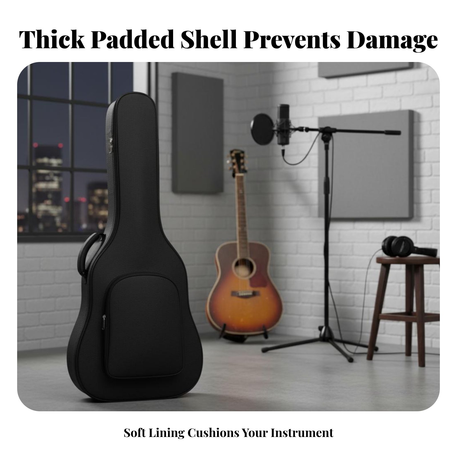 41 Inch Guitar Case Adjustable - Musical Instrument Long ulasan dan harga