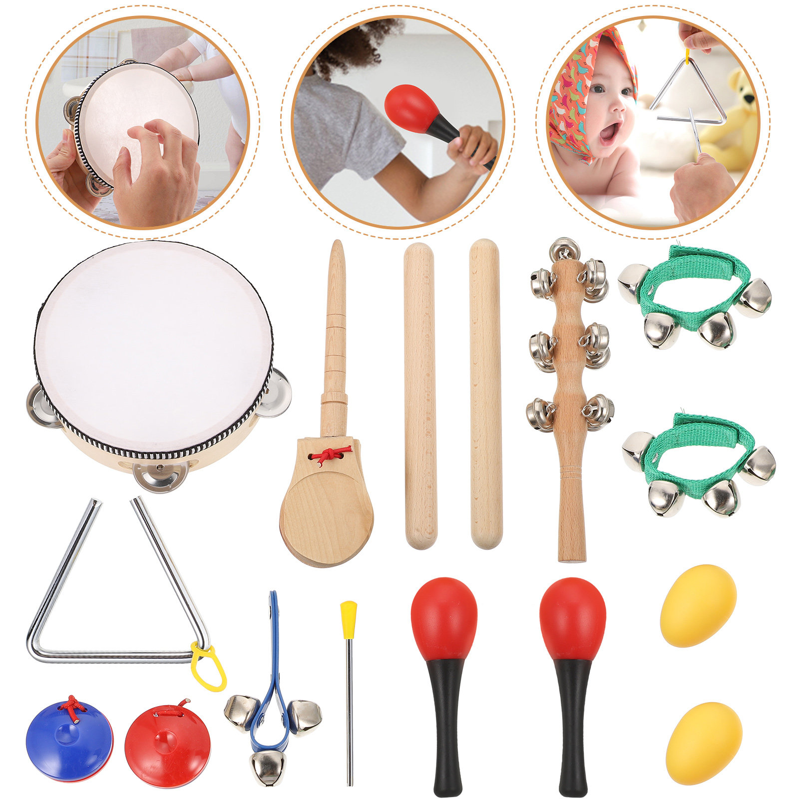 1Set Wooden Percussion Instrum - Musical Instrument Ending In A ulasan dan harga