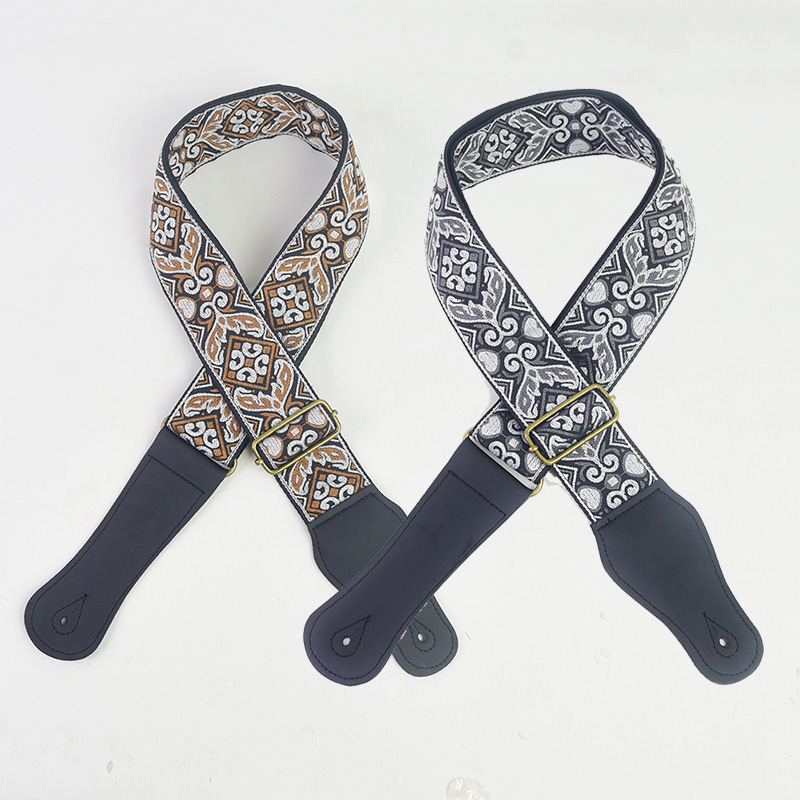 Guitar Strap Embroidered Print - Musical Instruments Easy ulasan dan harga