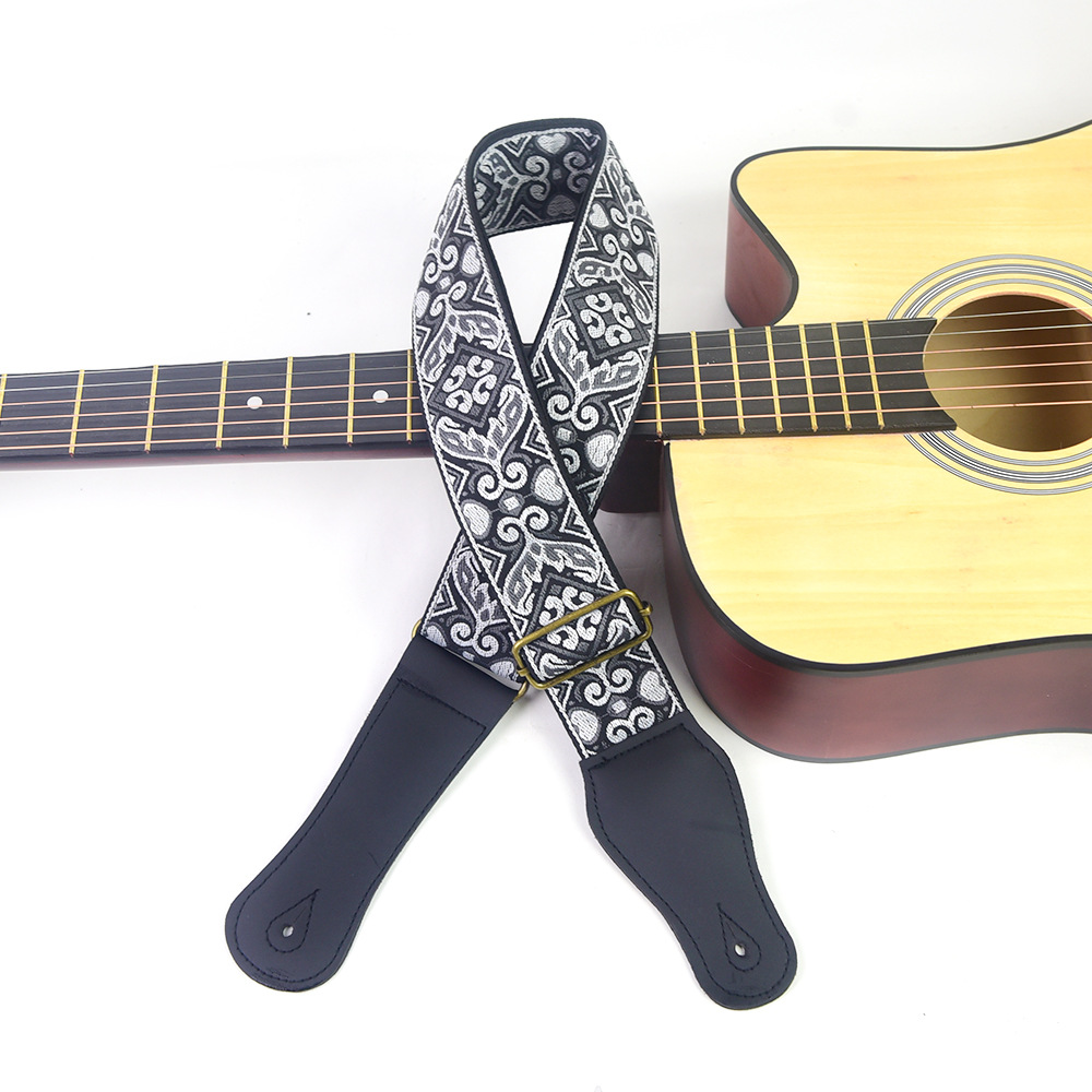 Guitar Strap Embroidered Print - Musical Instruments Easy ulasan dan harga
