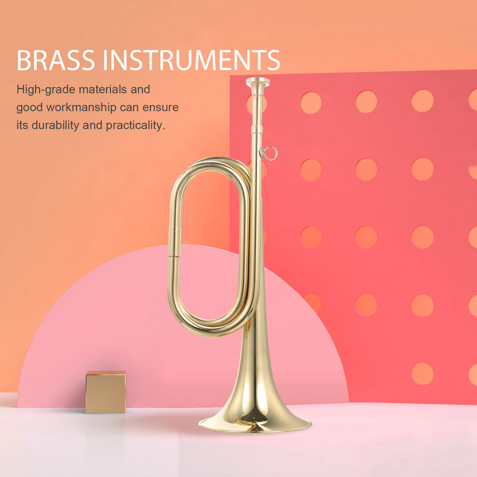 Copper Trumpet Bugle Trumpet C - Musical Instrument Bugle ulasan dan harga