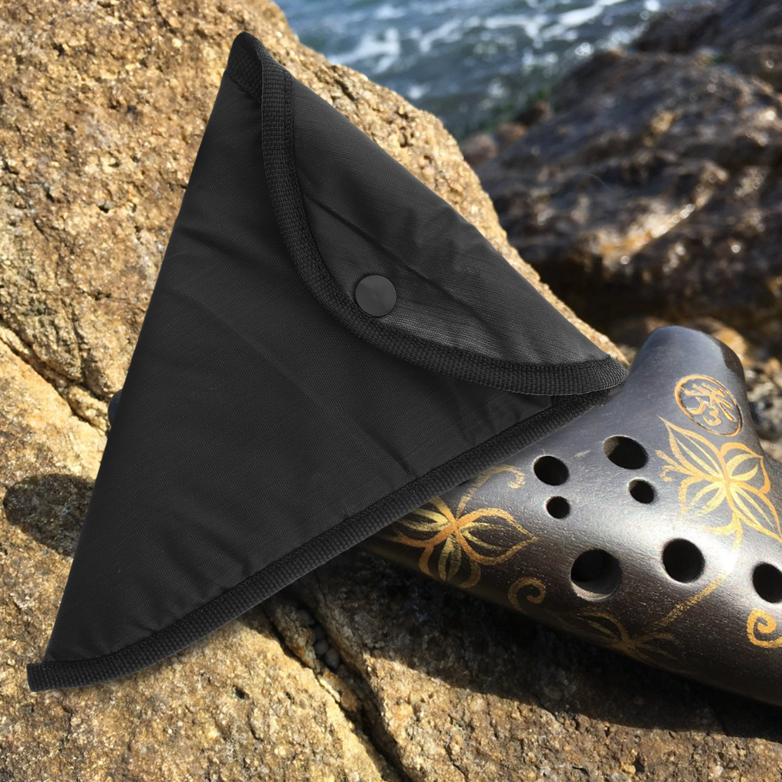 2Pcs Ocarina Storage Pouch Por - Musical Instrument Triangle ulasan dan harga
