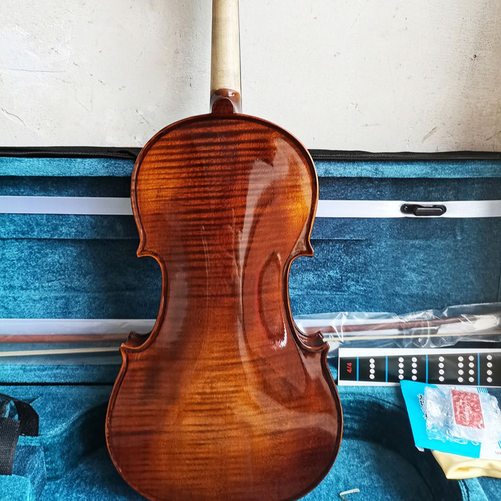 brown handmade violin 4/4 Retr - Musical Instrument Veena ulasan dan harga