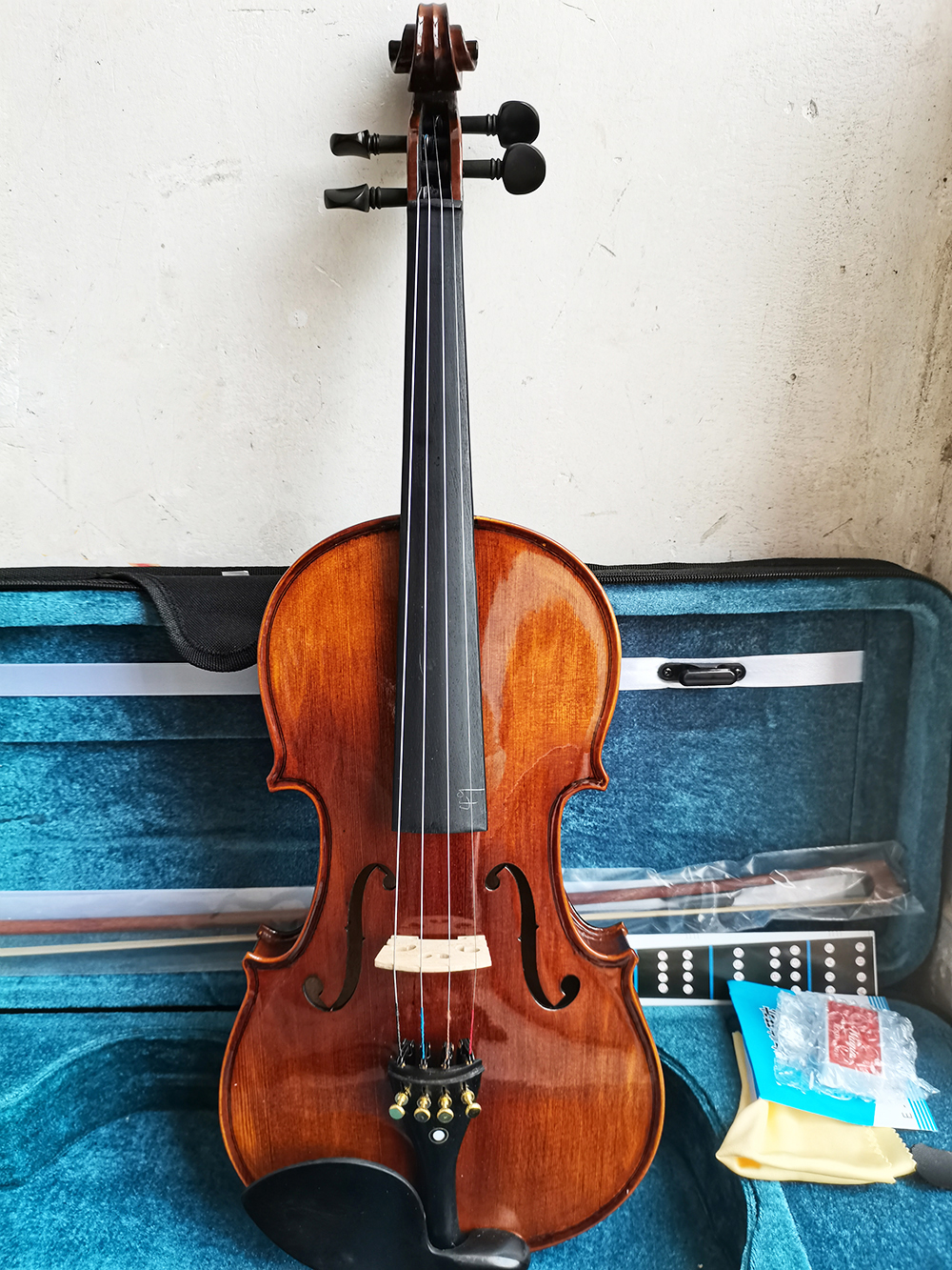 brown handmade violin 4/4 Retr - Musical Instrument Veena ulasan dan harga