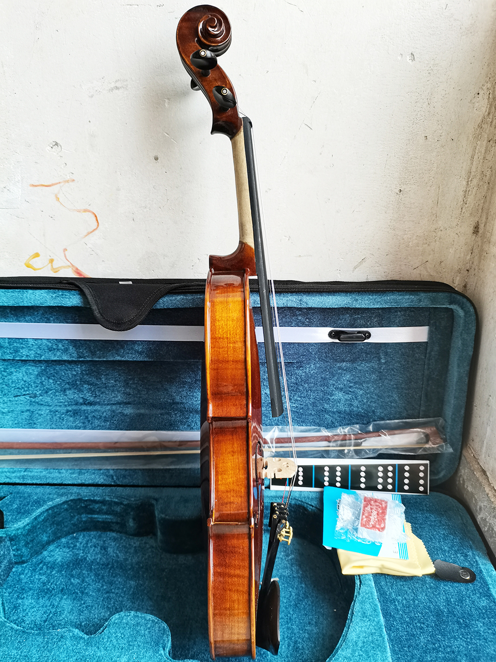 brown handmade violin 4/4 Retr - Musical Instrument Veena ulasan dan harga