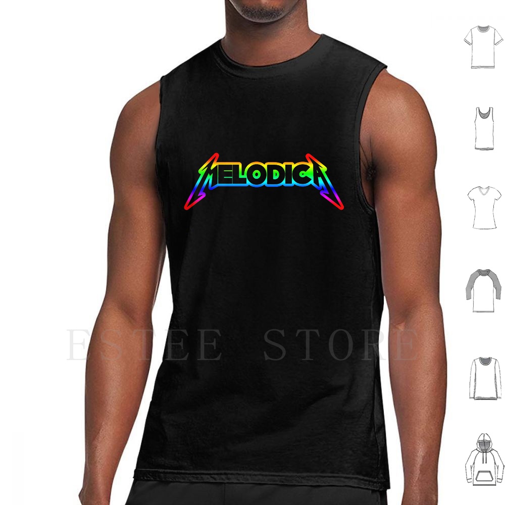Rainbow Melodica Tank Tops Ves - Musical Instrument Jokes ulasan dan harga