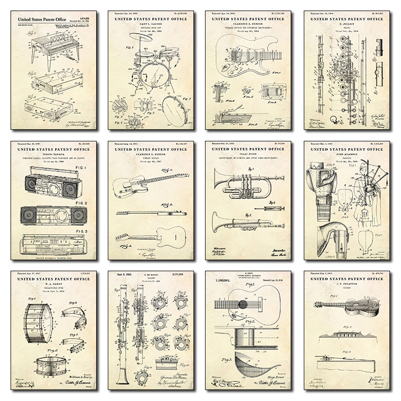 Patent Vintage Musical Instrum - Musical Instrument Images ulasan dan harga