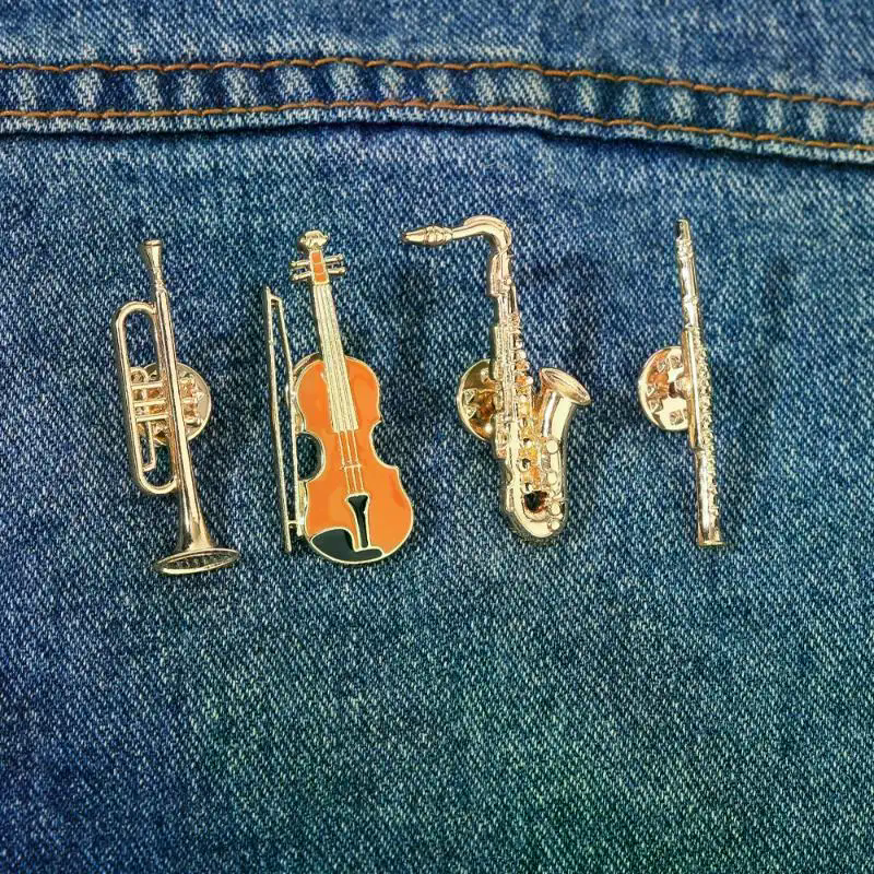 1Pcs Symphony Orchestra Badge  - Musical Instrument Veena ulasan dan harga